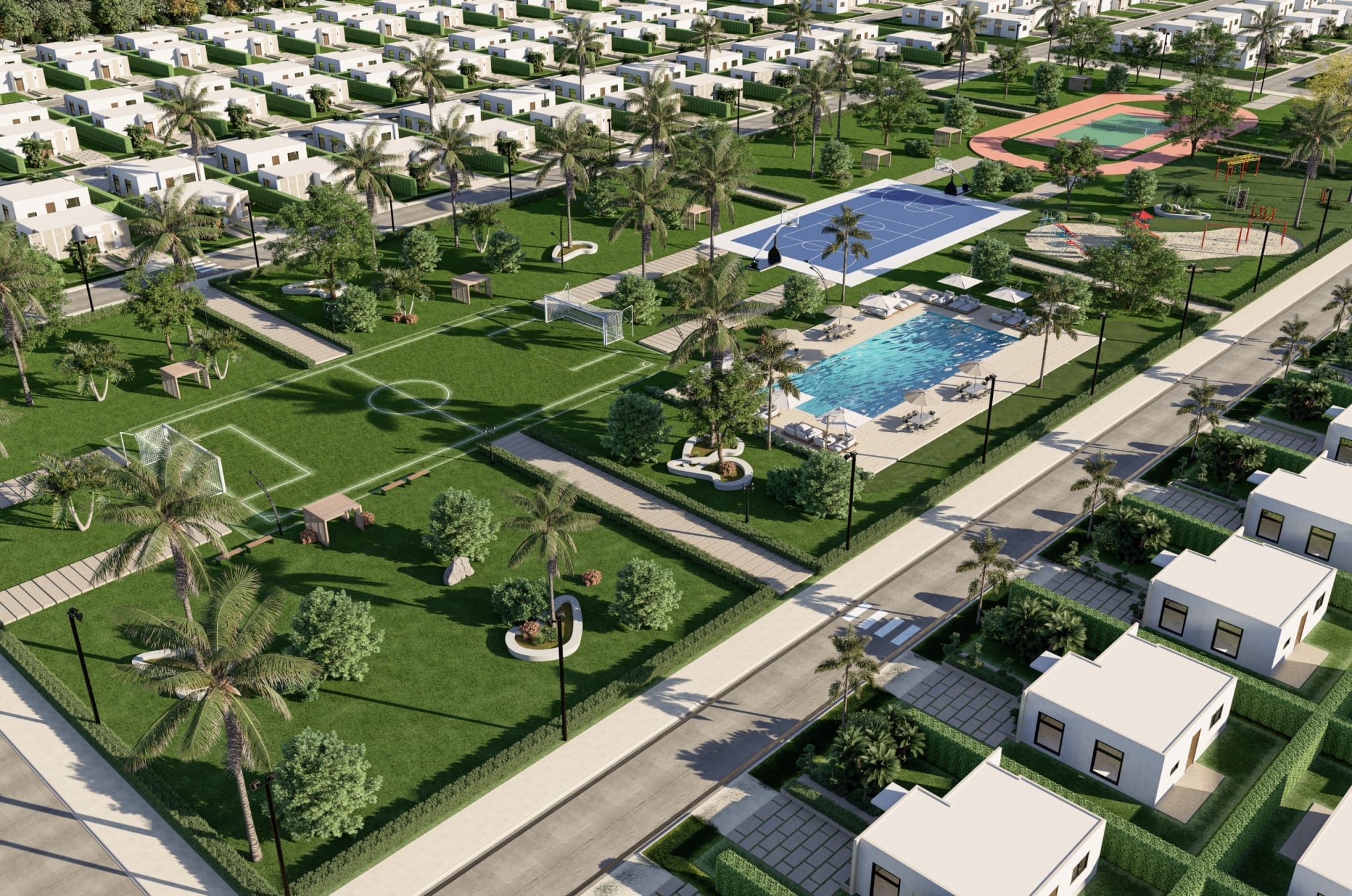 AREA DE CANCHAS MULTIUSOS 2 ¡Villas en Punta Cana desde US$59000!
