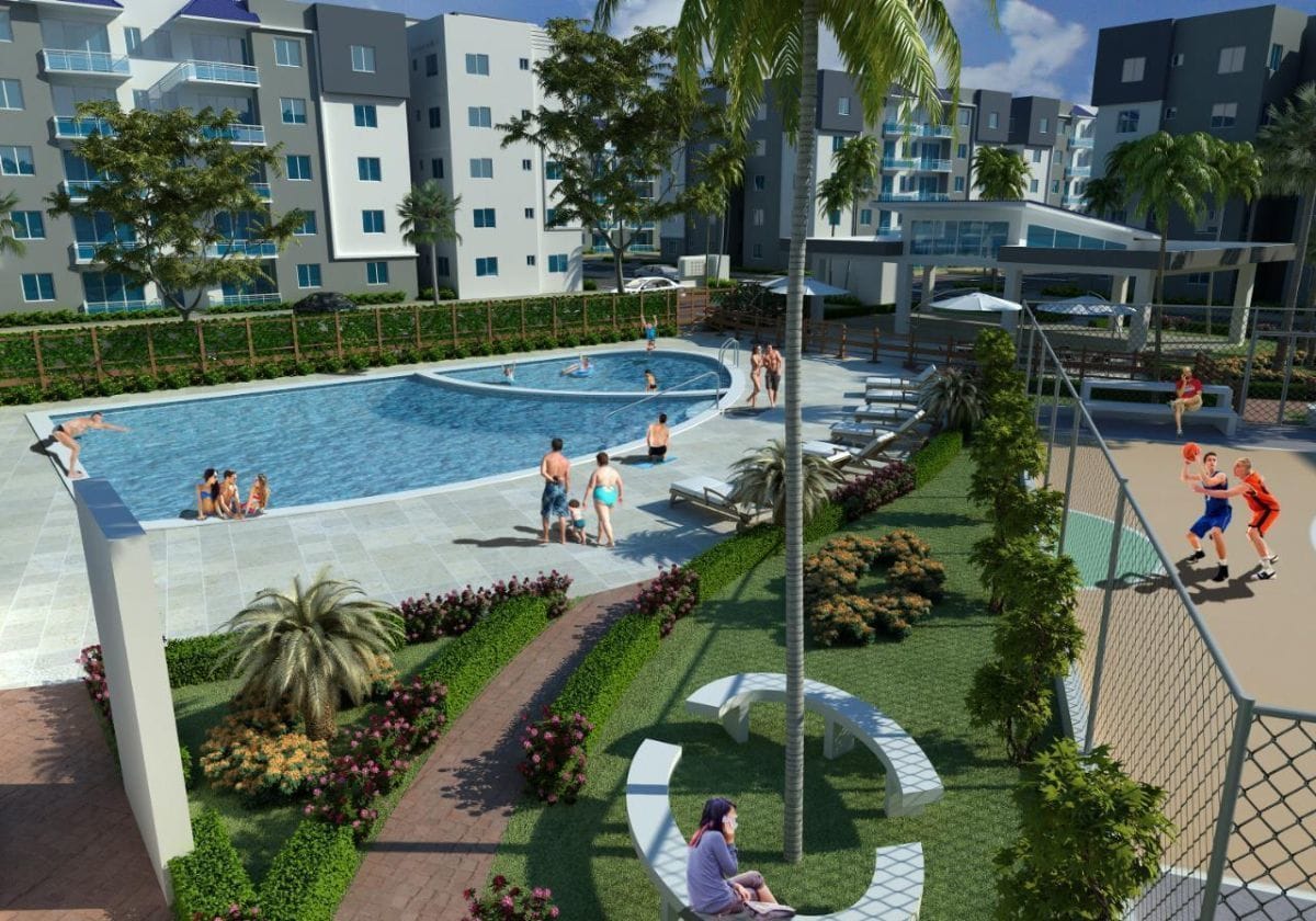 Alquiler de Apartamento 3 Habitaciones en Residencial Garden City