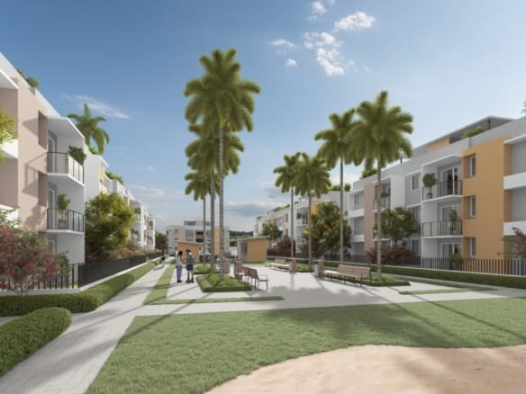 Apartamentos Tipo A 80.40 mts2 • 3 Habitaciones con closet • 2 Baños • Sala • Comedor • Cocina • Area de Lavado • Balcón • 1 parqueo PH con Terraza • 32.45 M2 Terraza Destechada y 15.52 M2 a Terraza Techada