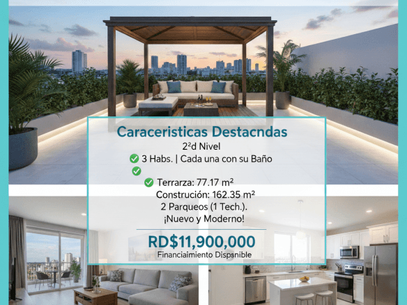 Apartamento en Venta Vista Hermosa SDE | Terraza 77m² | 3 Hab